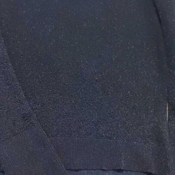 A New Day Women's Navy blue sweater pullover with metallic thread size S - Picture 4 of 9